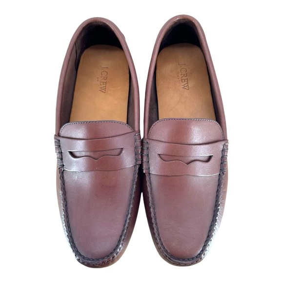J Crew | 10 Brown Leather Driving Shoes Loafer AW685‎ main image 4